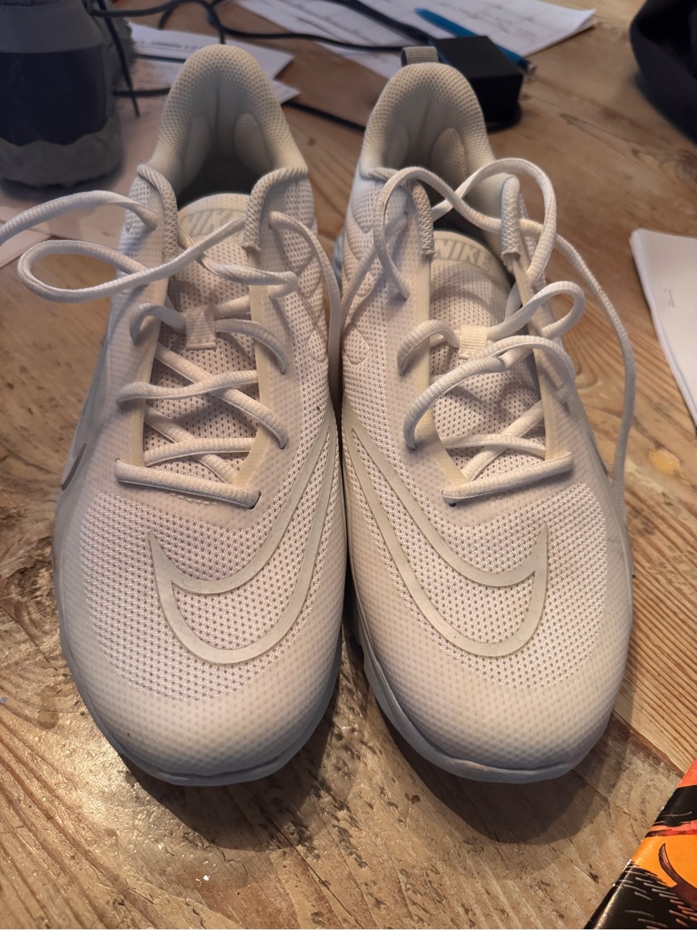 Nike Alpha Hurache 8 Pro Turf Lacrosse Shoe in White Pure Platinum